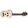 Mahalo Calavera Blanco Ukelele Electrificado