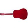 Sx Sd104 Guitarra Acústica Roja Acabado Brillo