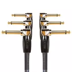 PACK 3 CABLES JACK JACK 15CM Boss Angled/Angled 1/4 jack