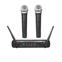 EK Audio WR-25D UHF Sistema 2 Microfonos Inalambricos De Mano
