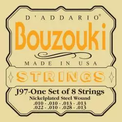 Daddario J97 greek bouzouki, 8-string, nickel wound
