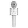 Max KM01 Micrófono de Karaoke con altavoz incorporado BT/MP3 Plata