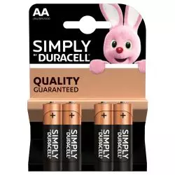 Duracell LR6 MN1500 4uds Alcalina AA 1.5V
